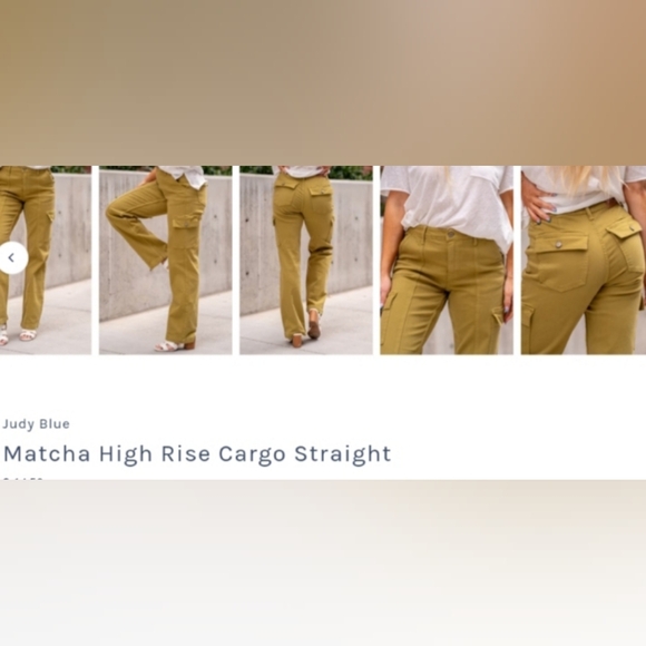 NWT JUDY BLUE VARIOUS SIZES SUPER STRETCHY GREEN CARGO JEANS - Picture 4 of 9